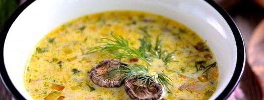 сливочный суп с грибами и плавленным сыром. Шаг 15