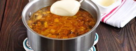 сливочный суп с грибами и плавленным сыром. Шаг 10