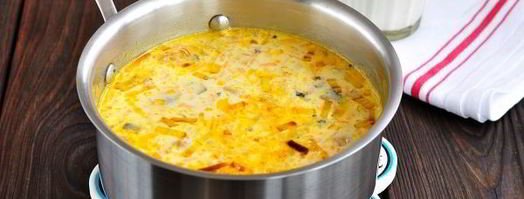 сливочный суп с грибами и плавленным сыром. Шаг 11