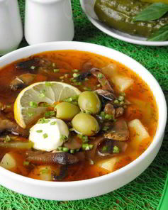 Грибная солянка с картошкой