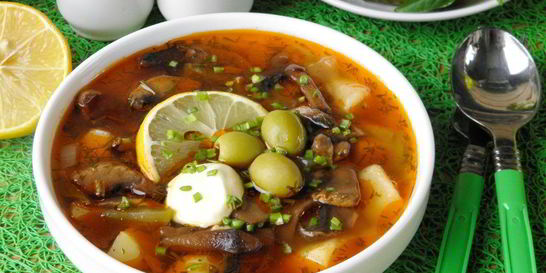 Грибная солянка с картошкой