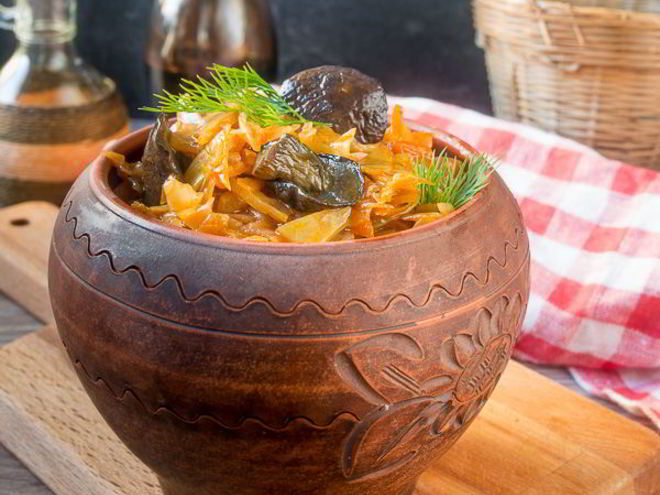 Рецепт капустной солянки с грибами