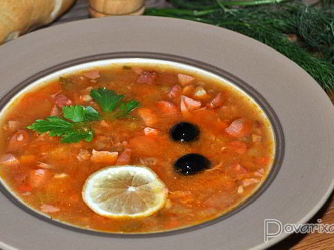 Рецепт сборной мясной солянки