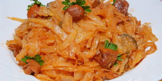 Солянка из капусты с грибами