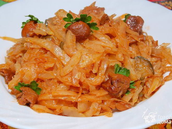 Рецепт солянки из капусты с грибами