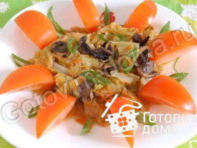 Рецепт солянки из капусты с шампиньонами