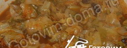 солянка из капусты с шампиньонами. Шаг 4