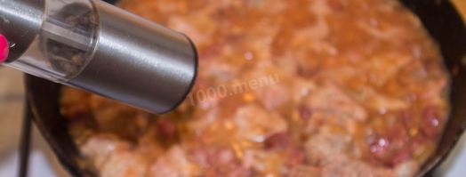 солянка из квашеной капусты с мясом. Шаг 12