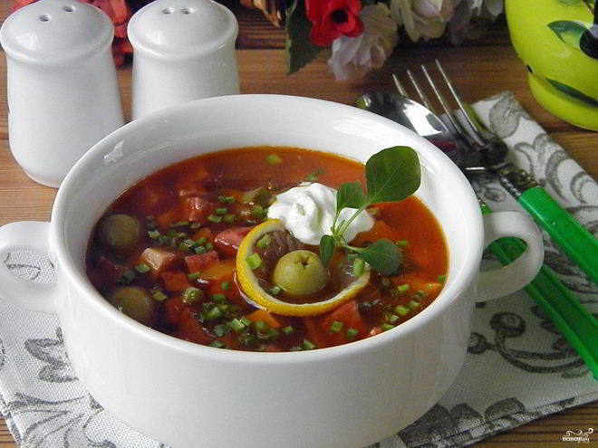 Рецепт солянки классической