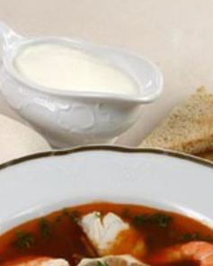 Солянка рыбная с креветками