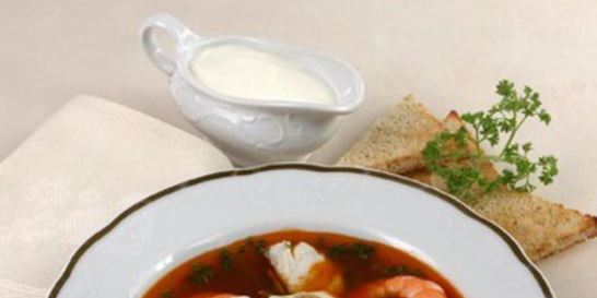 Солянка рыбная с креветками