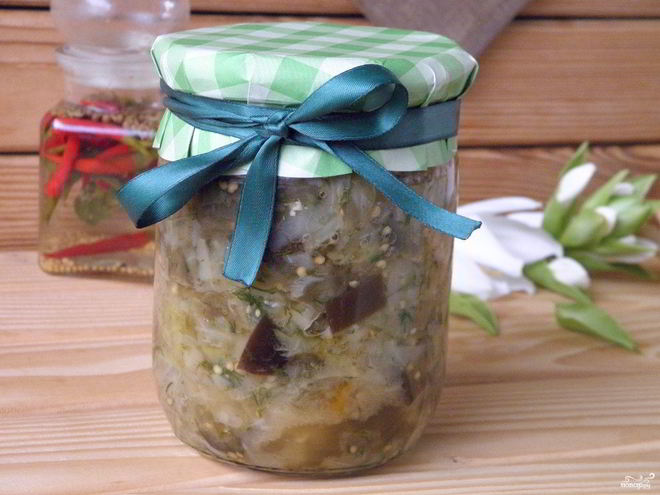 Рецепт солянки с баклажанами и капустой на зиму