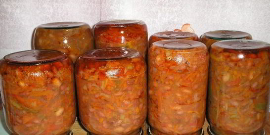 Солянка с фасолью на зиму