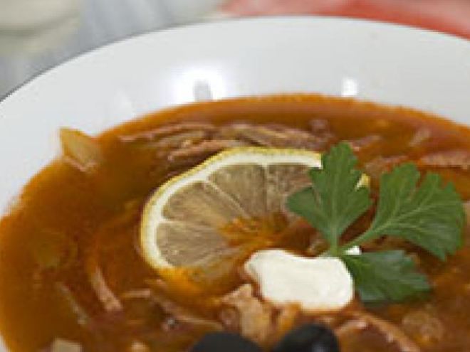 Рецепт солянки с копченой грудинкой