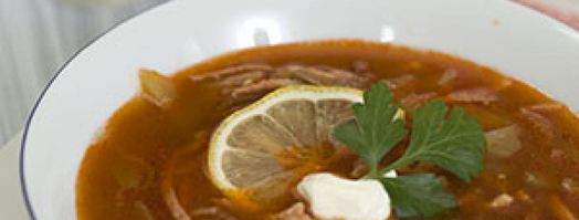 солянка с копченой грудинкой. Шаг 4