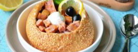 солянка с копченостями в хлебе. Шаг 10