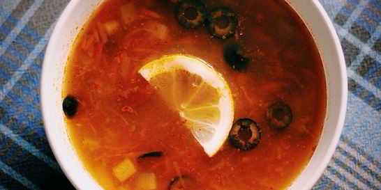 Солянка с опятами