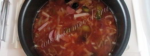 солянка сборная в мультиварке. Шаг 8