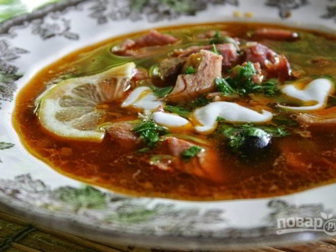 Рецепт супа-солянки