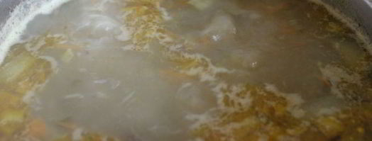 суп из говяжьего сердца с маринованными огурцами и домашней сметаной. Шаг 7