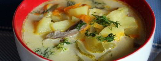 суп из говяжьего сердца с маринованными огурцами и домашней сметаной. Шаг 9