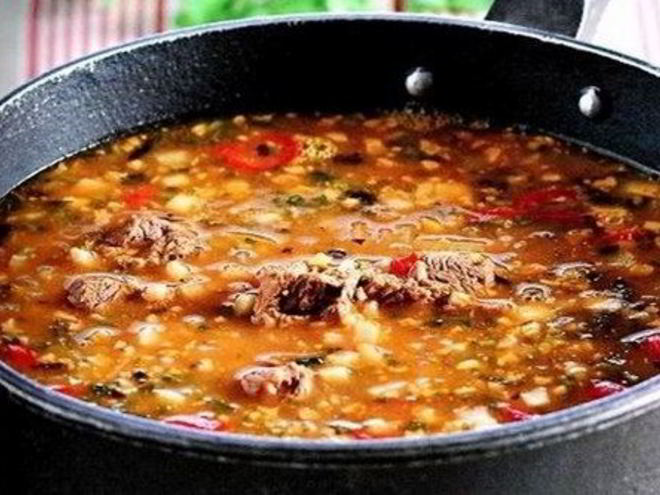 Рецепт грузинского острого супа харчо