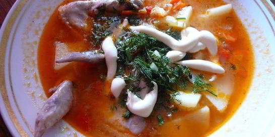 Харчо из куриных крылышек