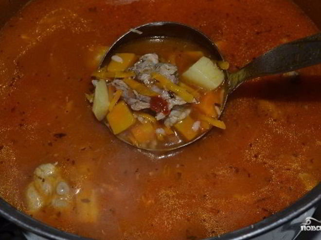 Рецепт харчо из свиных ребрышек