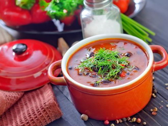 Рецепт харчо с фасолью и грибами