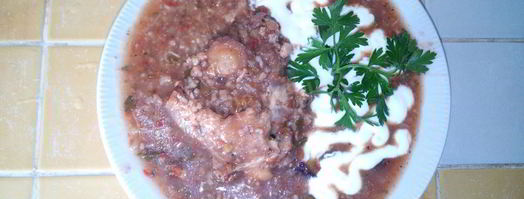 харчо с орехами и черносливом. Шаг 9