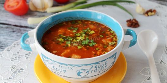 Суп Харчо из свинины с рисом