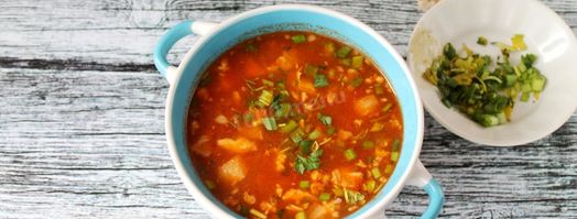 суп харчо из свинины с рисом. Шаг 12