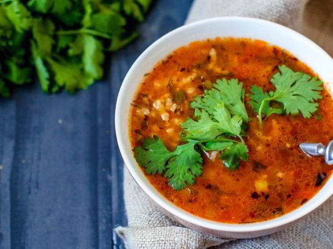 Рецепт супа харчо с айвой и фасолью