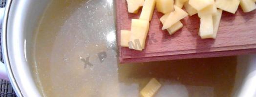 суп харчо с картошкой рисом и курицей. Шаг 8