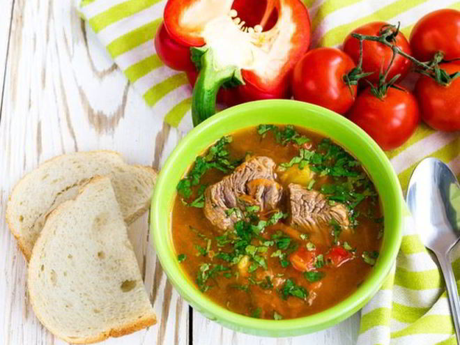 Рецепт супа харчо с копченой солью