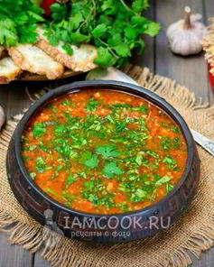 Суп Харчо с курицей и рисом