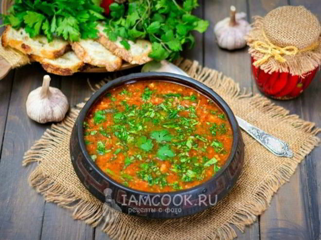 Рецепт супа харчо с курицей и рисом