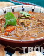 Суп Харчо с соусом Ткемали