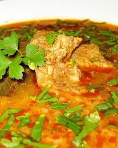 Суп харчо с томатной пастой