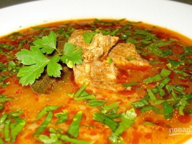 Рецепт супа харчо с томатной пастой