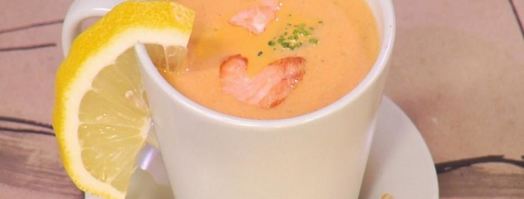 суп-крем из семги с апельсиновым соком. Шаг 6