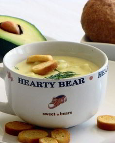 Картофельно-кабачковый суп-пюре с авокадо