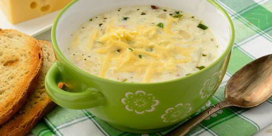 Картофельный суп-пюре с луком пореем