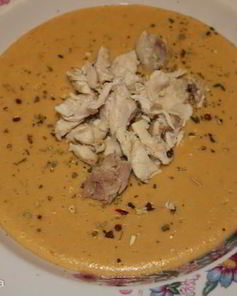 Пикантный суп-пюре из красной чечевицы