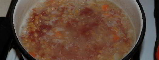 пикантный суп-пюре из красной чечевицы. Шаг 5