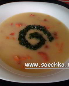 Постный суп-пюре из печеных овощей