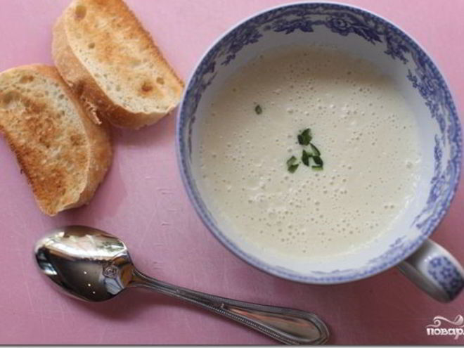 Рецепт супа-пюре чесночного