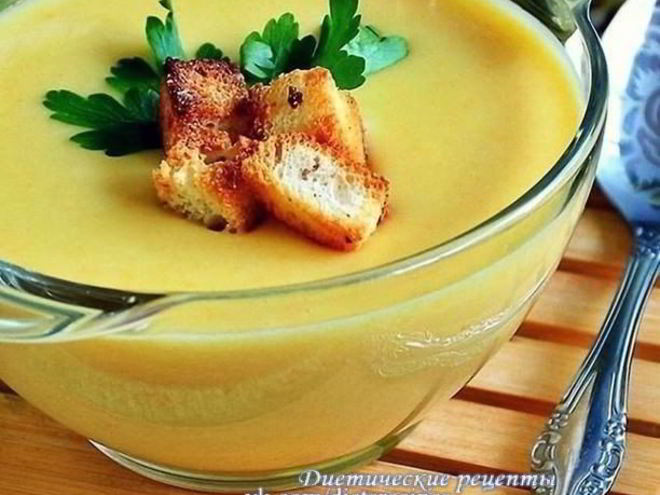 Рецепт супа-пюре из кабачков с плавленым сыром