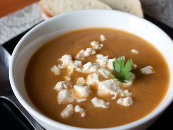 Рецепт супа-пюре из печеных баклажанов