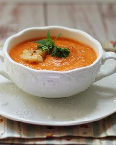 Суп-пюре из печеных перцев и цветной капусты